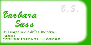 barbara suss business card